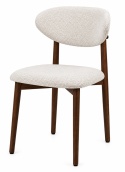 Krzesło tapicerowane LUCCA BOUCLE BEIGE WALNUT WOOD