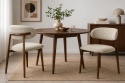 Krzesło tapicerowane LUCCA BOUCLE BEIGE WALNUT WOOD