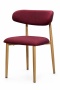 Krzesło tapicerowane LUCCA BURGUNDY FABRIC LIGHT WOOD
