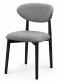 Krzesło tapicerowane LUCCA GREY FABRIC BLACK WOOD