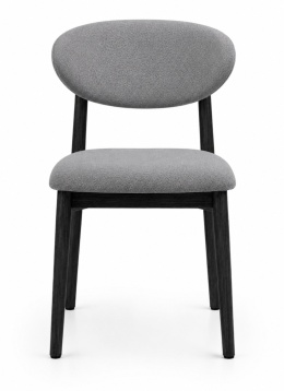 Krzesło tapicerowane LUCCA GREY FABRIC BLACK WOOD