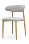 Krzesło tapicerowane LUCCA GREY FABRIC LIGHT WOOD