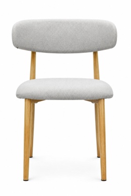 Krzesło tapicerowane LUCCA GREY FABRIC LIGHT WOOD