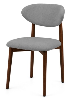 Krzesło tapicerowane LUCCA GREY FABRIC WALNUT WOOD