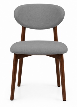 Krzesło tapicerowane LUCCA GREY FABRIC WALNUT WOOD
