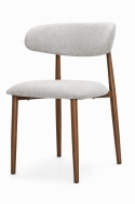 Krzesło tapicerowane LUCCA GREY FABRIC WALNUT WOOD