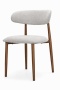 Krzesło tapicerowane LUCCA GREY FABRIC WALNUT WOOD