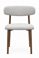 Krzesło tapicerowane LUCCA GREY FABRIC WALNUT WOOD