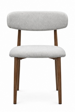 Krzesło tapicerowane LUCCA GREY FABRIC WALNUT WOOD
