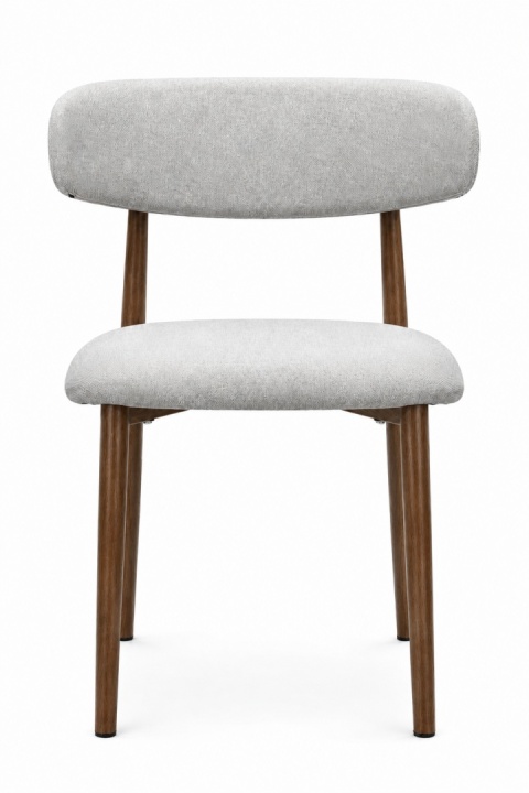 Krzesło tapicerowane LUCCA GREY FABRIC WALNUT WOOD