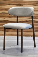 Krzesło tapicerowane LUCCA GREY FABRIC WALNUT WOOD