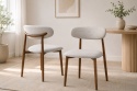 Krzesło tapicerowane LUCCA GREY FABRIC WALNUT WOOD
