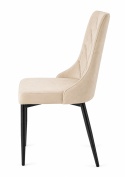 Krzesło tapicerowane SOFIA BEIGE VELVET SMOKE