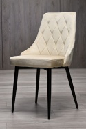 Krzesło tapicerowane SOFIA BEIGE VELVET SMOKE