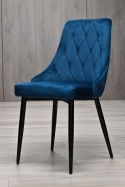 Krzesło tapicerowane SOFIA BLUE VELVET SMOKE