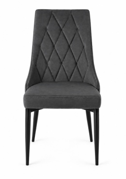 Krzesło tapicerowane SOFIA DARK GREY VELVET SMOKE