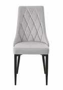 Krzesło tapicerowane SOFIA LIGHT GREY VELVET SMOKE