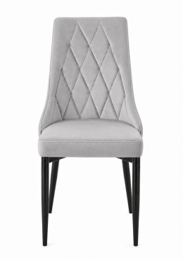 Krzesło tapicerowane SOFIA LIGHT GREY VELVET SMOKE