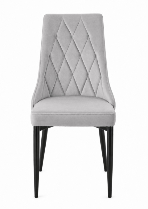 Krzesło tapicerowane SOFIA LIGHT GREY VELVET SMOKE