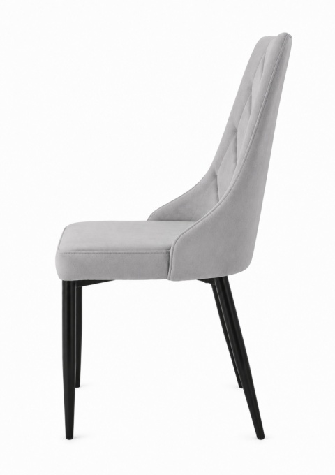 Krzesło tapicerowane SOFIA LIGHT GREY VELVET SMOKE