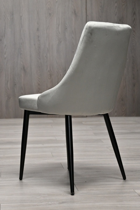 Krzesło tapicerowane SOFIA LIGHT GREY VELVET SMOKE