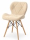 Krzesło tapicerowane VASTO WOOD BARANEK BOUCLE BEIGE