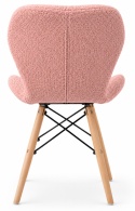Krzesło tapicerowane VASTO WOOD BARANEK BOUCLE PINK