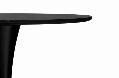 Stół okrągły VICTORY BLACK WOOD 70 cm SMOKE SLIM