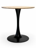 Stół okrągły VICTORY LIGHT WOOD 70 cm SMOKE SLIM