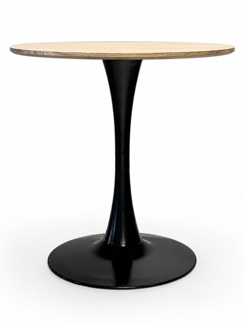 Stół okrągły VICTORY LIGHT WOOD 70 cm SMOKE SLIM