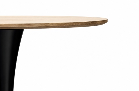 Stół okrągły VICTORY LIGHT WOOD 70 cm SMOKE SLIM