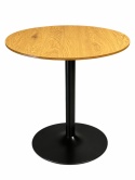 Stół okrągły VICTORY STR DARK WOOD 70 cm SMOKE