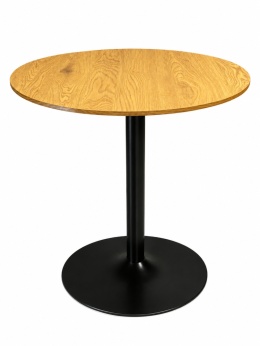 Stół okrągły VICTORY STR DARK WOOD 70 cm SMOKE