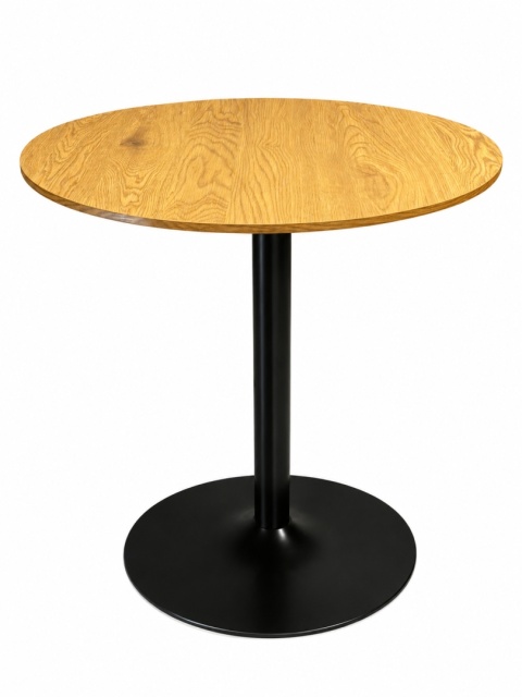 Stół okrągły VICTORY STR DARK WOOD 70 cm SMOKE