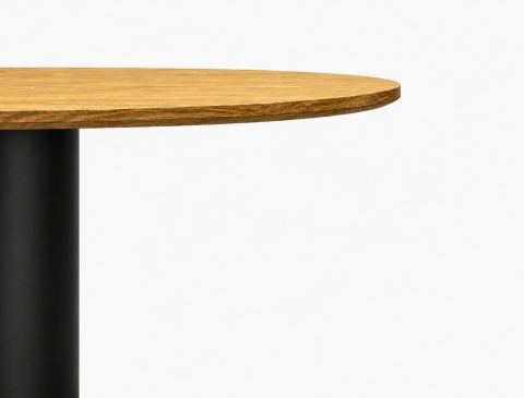 Stół okrągły VICTORY STR DARK WOOD 70 cm SMOKE