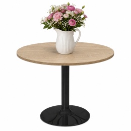 Stół okrągły VICTORY STR LIGHT WOOD 70 cm SMOKE
