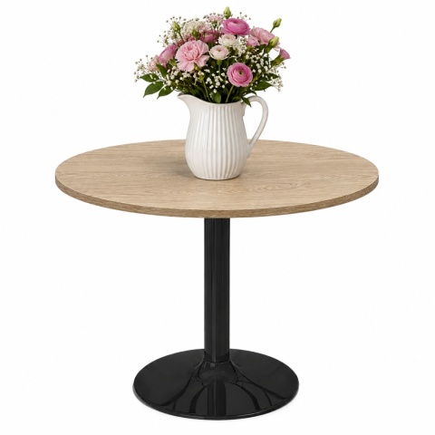 Stół okrągły VICTORY STR LIGHT WOOD 70 cm SMOKE