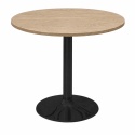 Stół okrągły VICTORY STR LIGHT WOOD 70 cm SMOKE