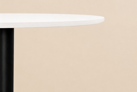 Stół okrągły VICTORY STR WHITE 70 cm SMOKE