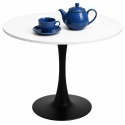 Stół okrągły VICTORY WHITE 70 cm SMOKE SLIM