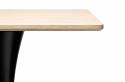 Stół skandynawski kwadratowy TORI Light Wood 70 SMOKE SLIM