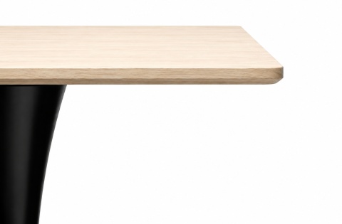 Stół skandynawski kwadratowy TORI Light Wood 70 SMOKE SLIM
