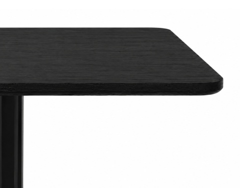 Stół skandynawski kwadratowy TORI STR Black Wood 70 SMOKE