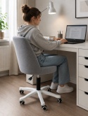 Zestaw do fotela Podstawa Siłownik Koła WHITE S-L