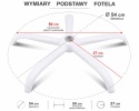 Zestaw do fotela Podstawa Siłownik Koła WHITE S-L