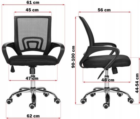 Fotel obrotowy do biurka VENTO GREY