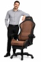 Fotel obrotowy gamingowy DIAVEL PRO ALCANTARA BROWN XL