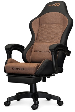 Fotel obrotowy gamingowy DIAVEL PRO FABRIC BROWN XL OUTLET