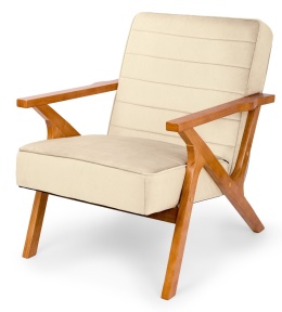 Krzesło Fotel Lugano DUBLIN VELVET BEIGE