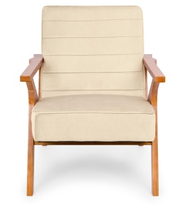 Krzesło Fotel Lugano DUBLIN VELVET BEIGE
